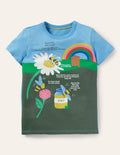 T-Shirt mit lustigen Fakten-Surfbrett-Blau, Honigbienen