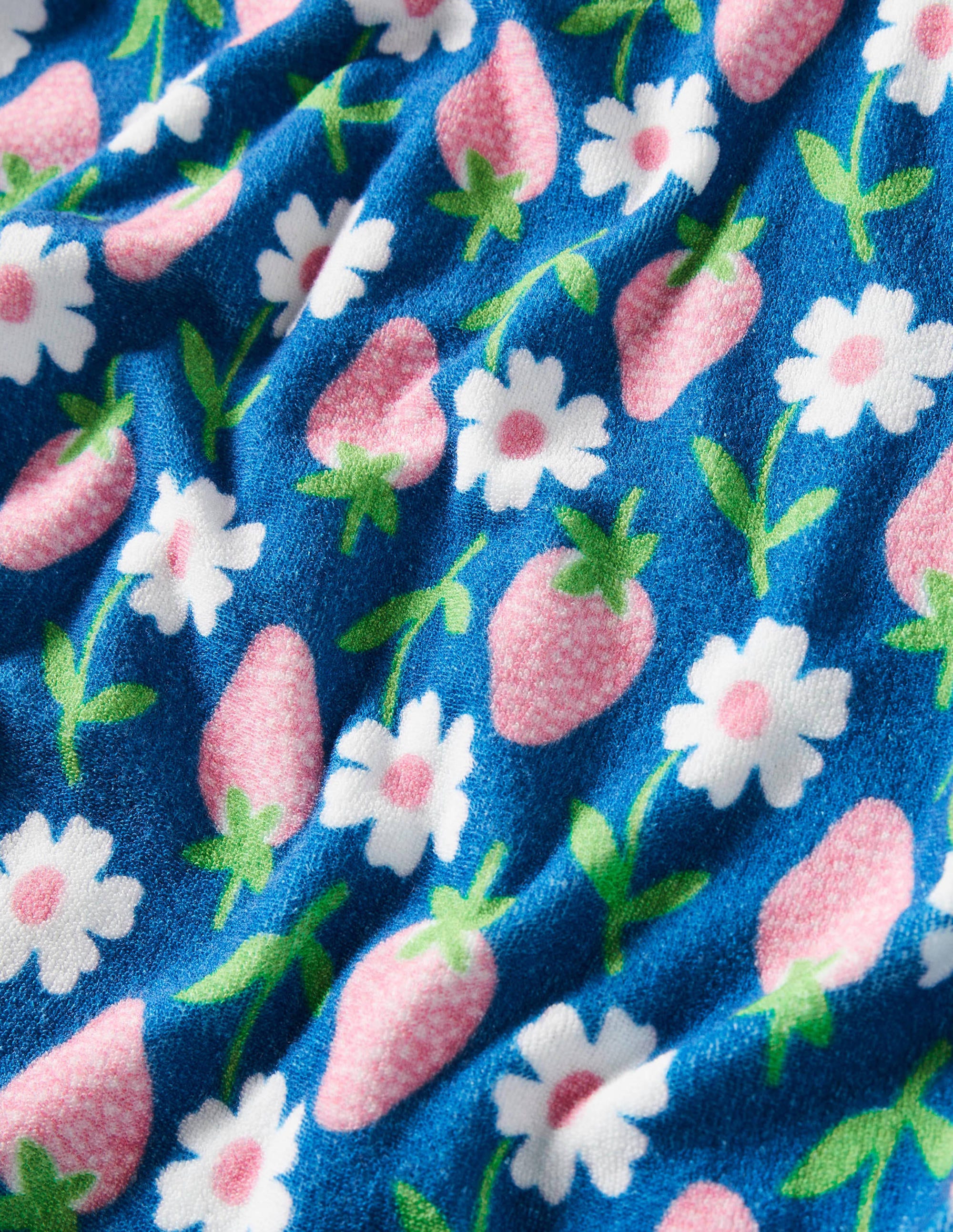 Frottee-Kapuzenjacke-Strahlendes Marineblau, Erdbeeren - Image 3