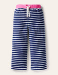 Towelling Trousers-College Navy/Ivory