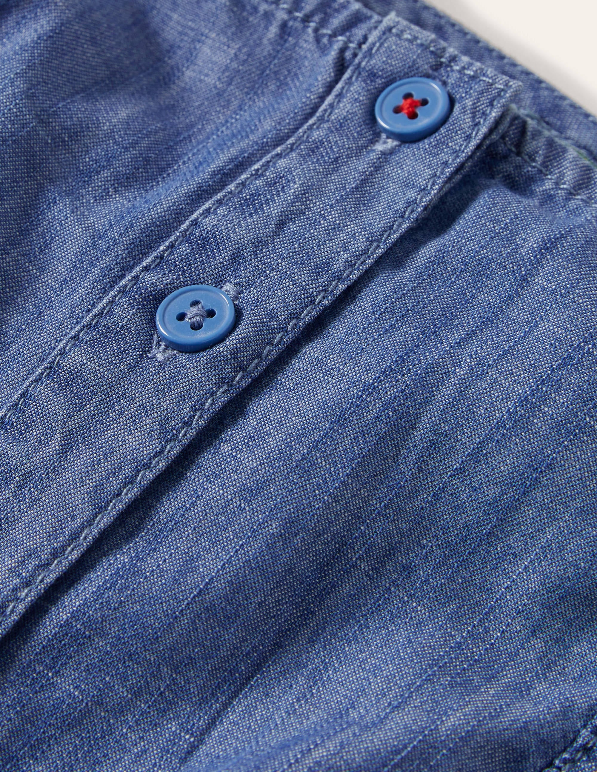 Top noué sur le devant à coutures multiples-Chambray - Image 3