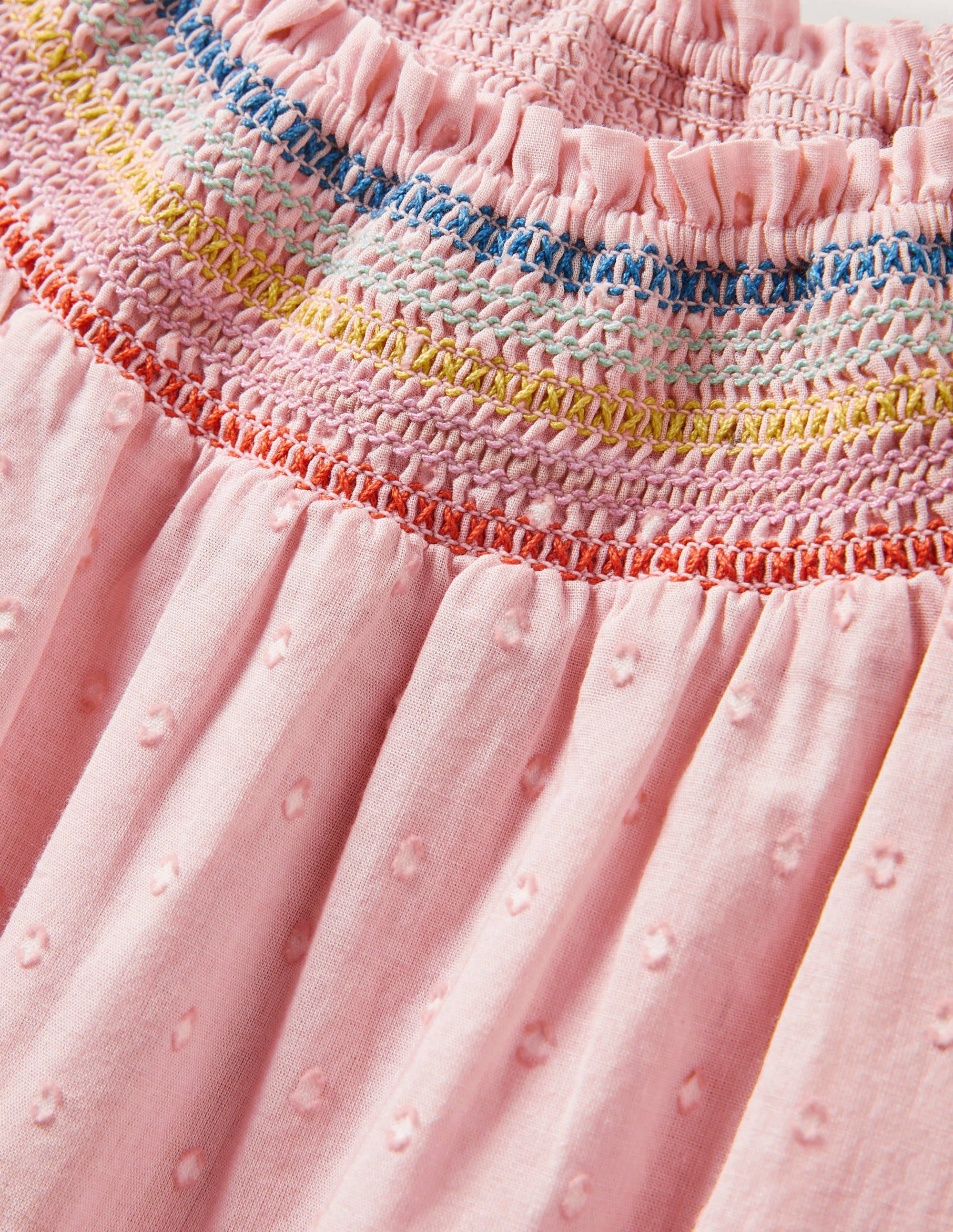 Smock Yoke Woven Top-Provence Dusty Pink - Image 3