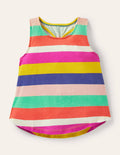 Knot Back Racer Vest-Pop Pansy / Daffodil Rainbow