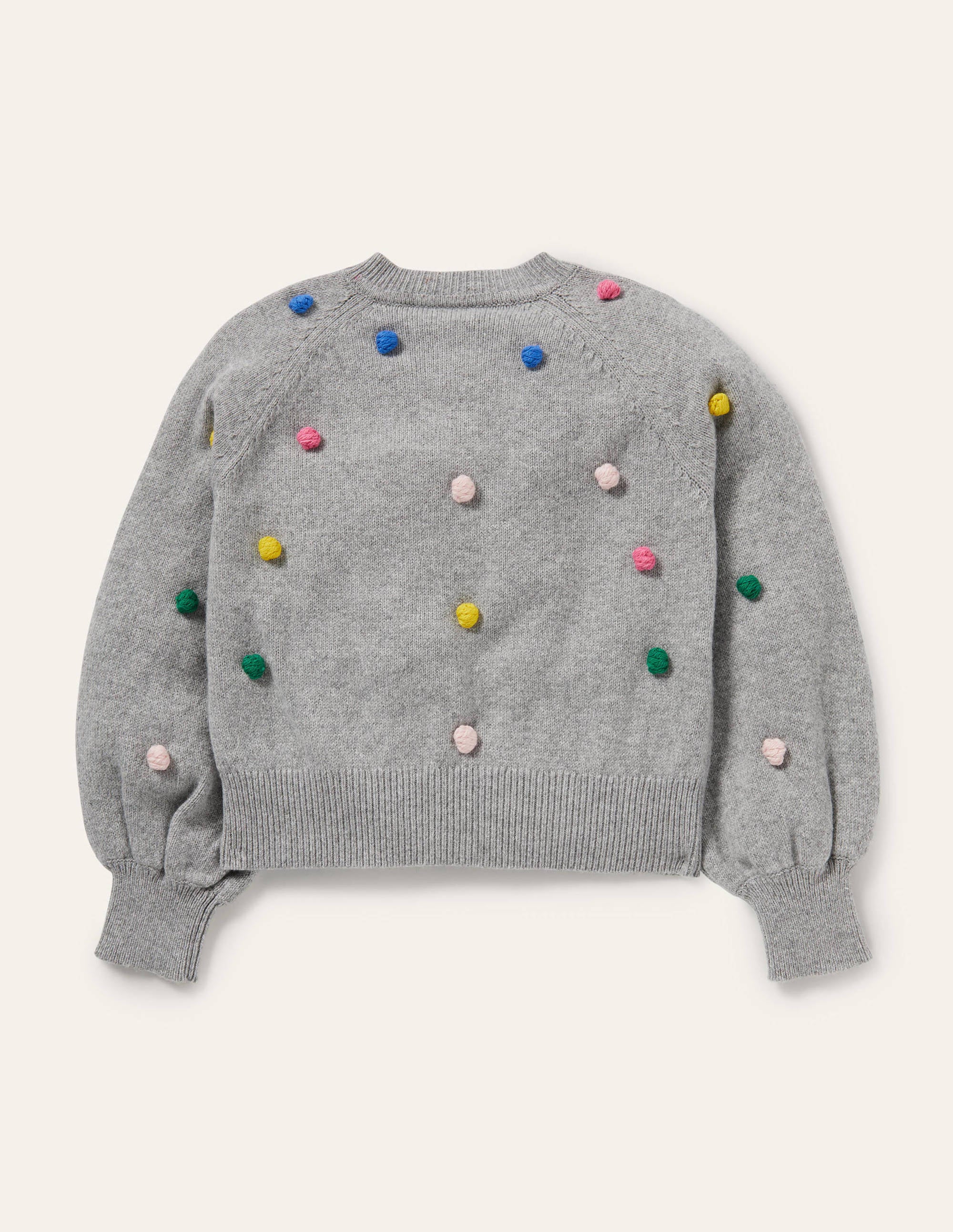 Gilet à manches bouffantes-Pois multi gris chiné - Image 2