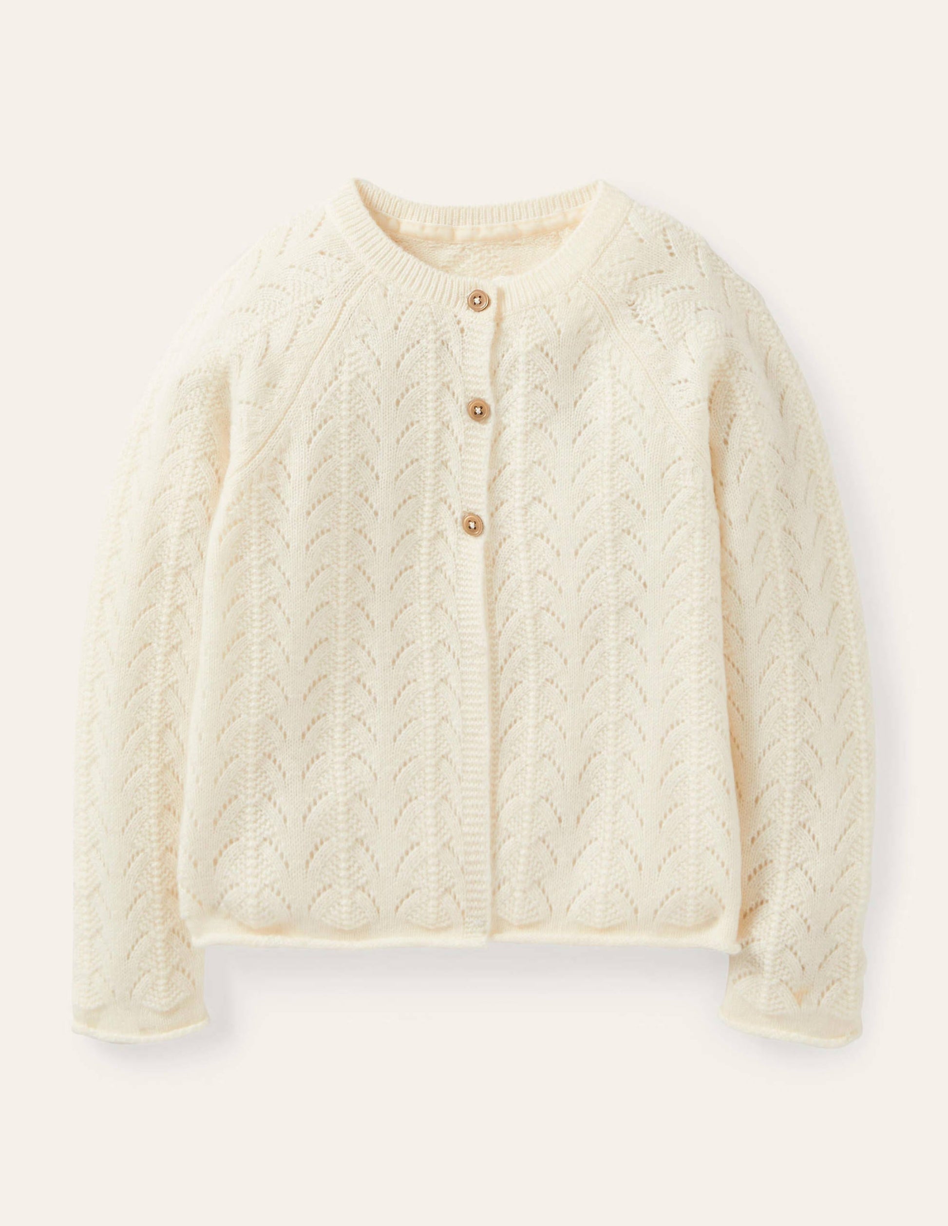 Cardigan en cachemire-Écru chiné-1