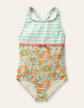 Hotchpotch Cross-back Swimsuit-Multi Tropical Flowerbed