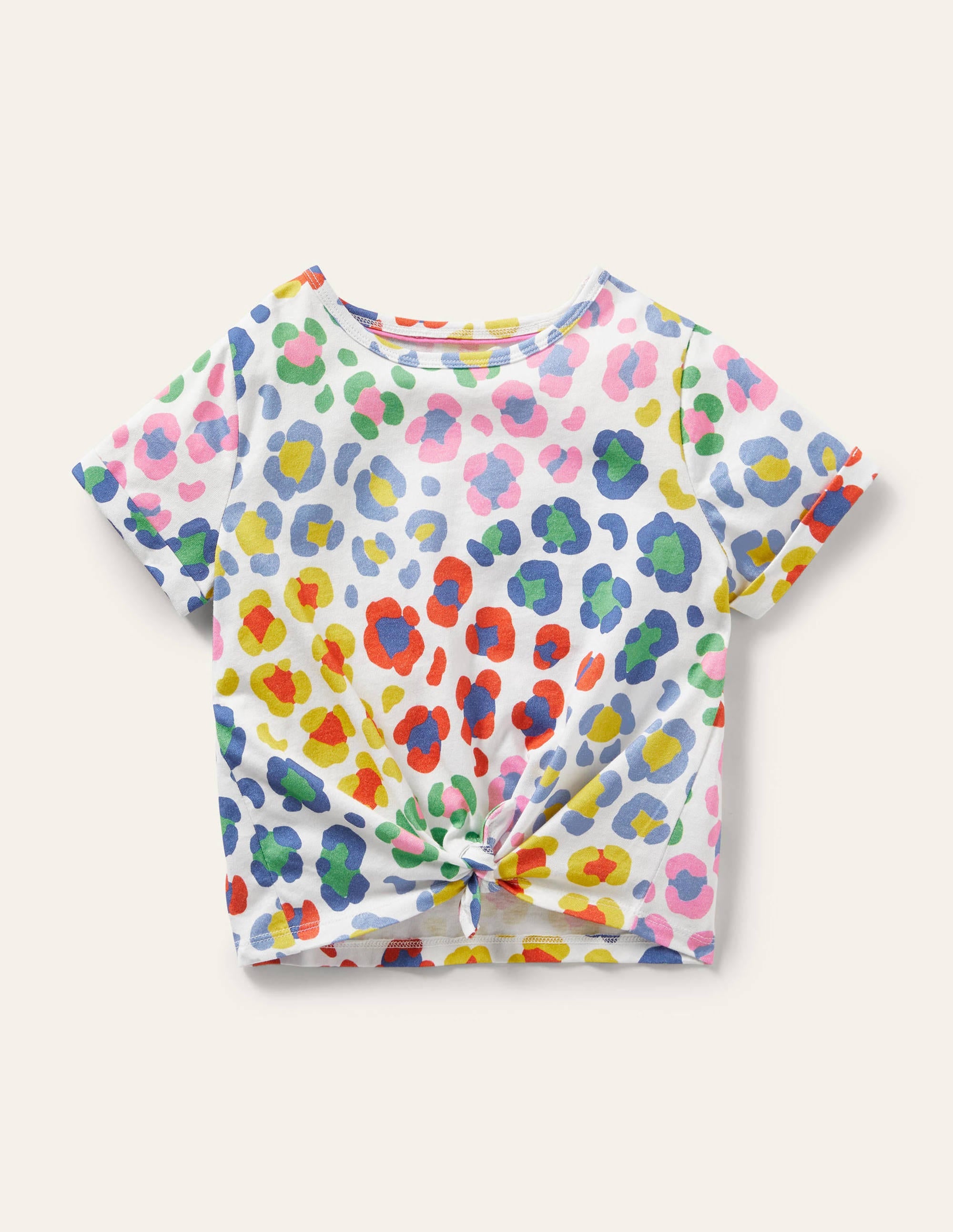 T-Shirt zum Binden-Bunt, Mittleres Leopardenmuster - Image 1