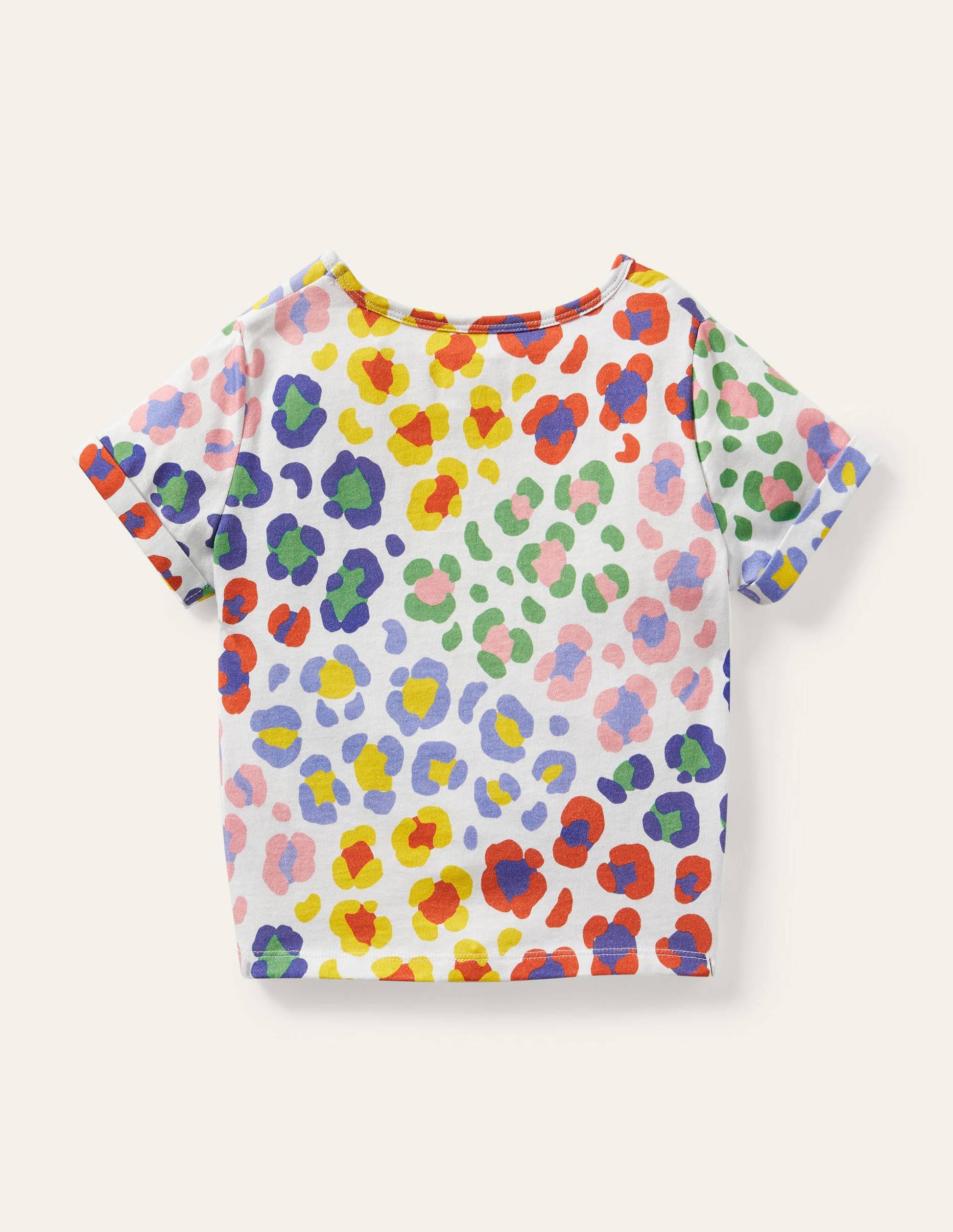 T-Shirt zum Binden-Bunt, Mittleres Leopardenmuster-2