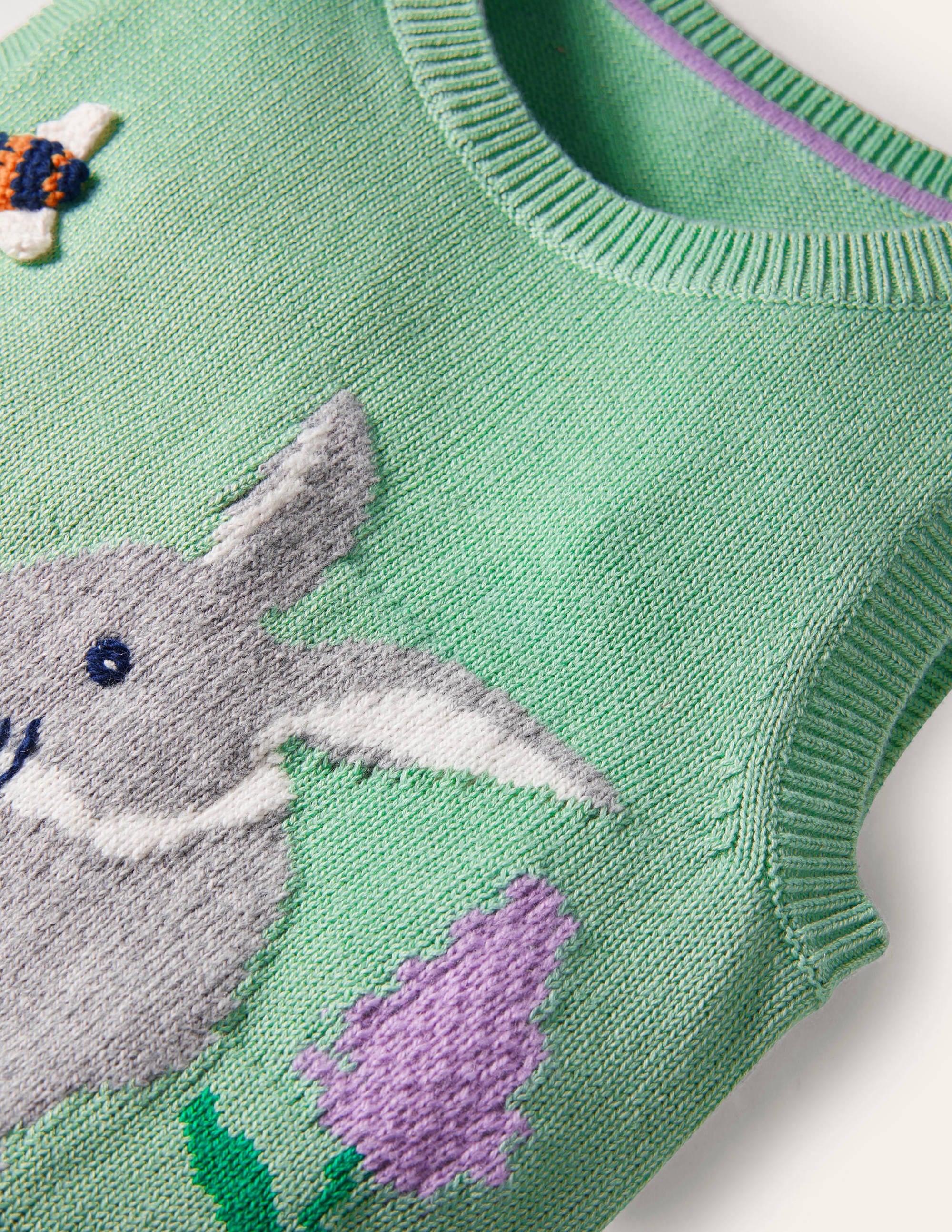 Débardeur en maille-Lapin vert fontaine - Image 3