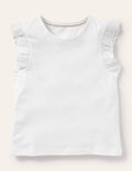 Top avec manches en broderie anglaise-Blanc