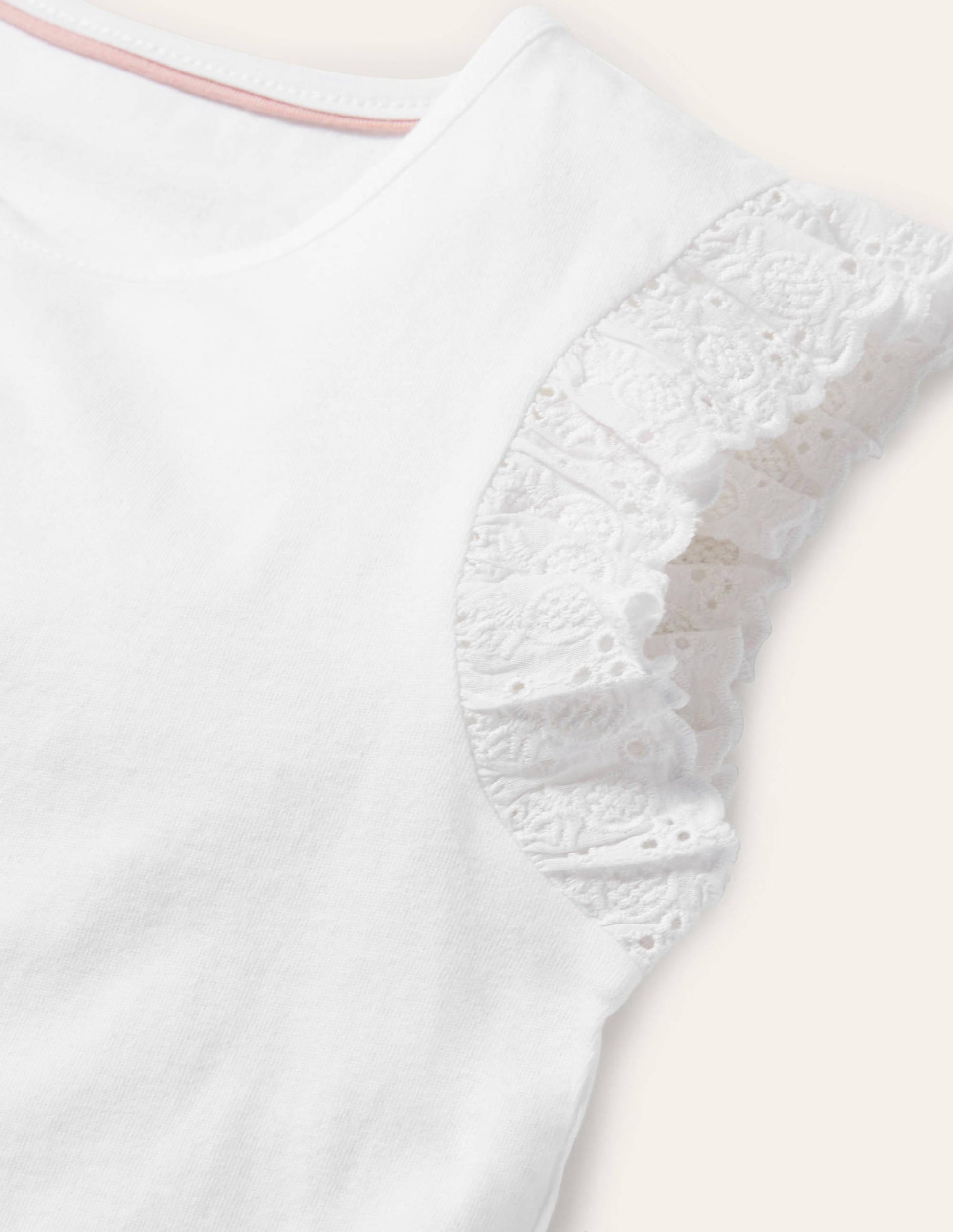 Top avec manches en broderie anglaise-Blanc-3