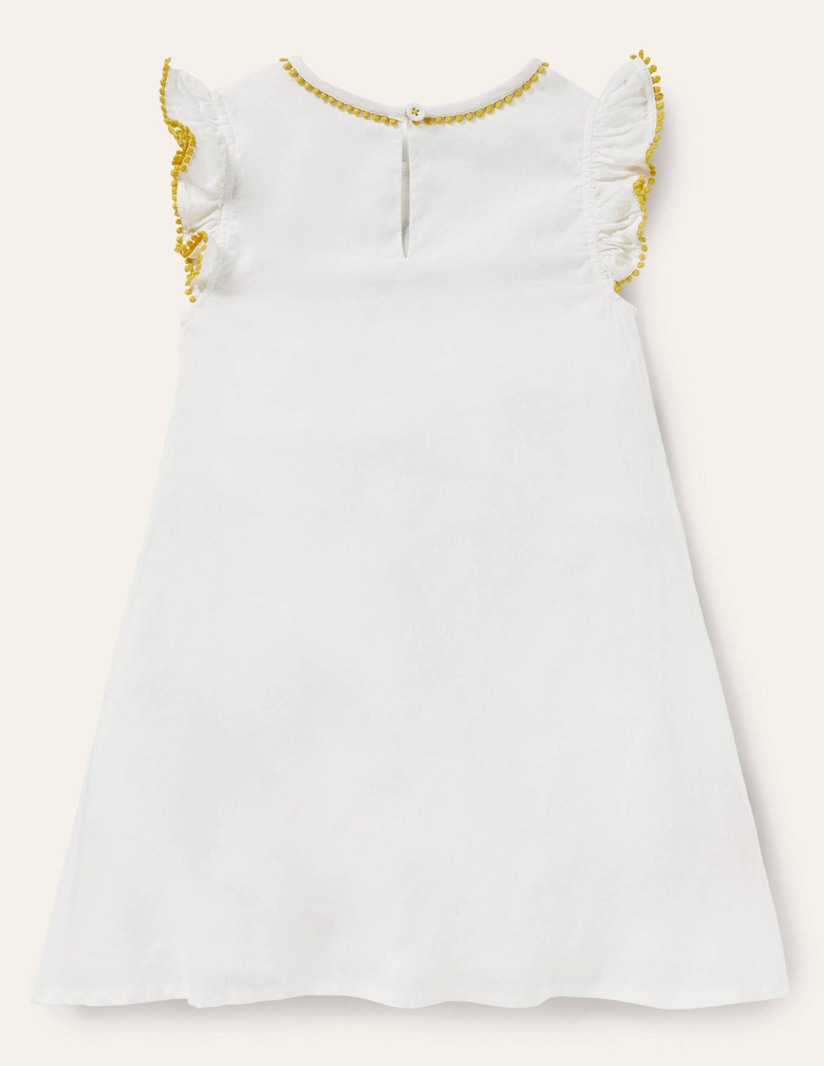 Webkleid mit großer Applikation-Weiß, Früchte - Image 2