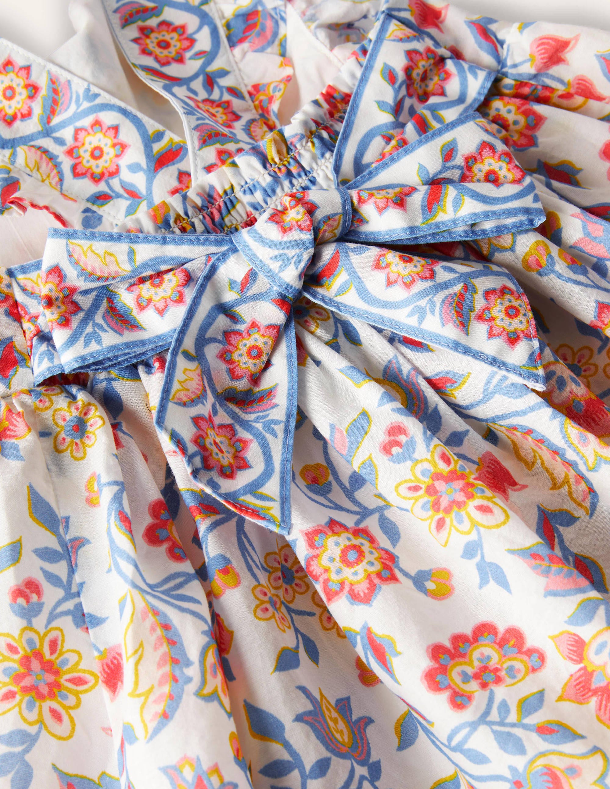 Robe avec nœud à l'arrière-Motif cachemire ivoire - Image 3