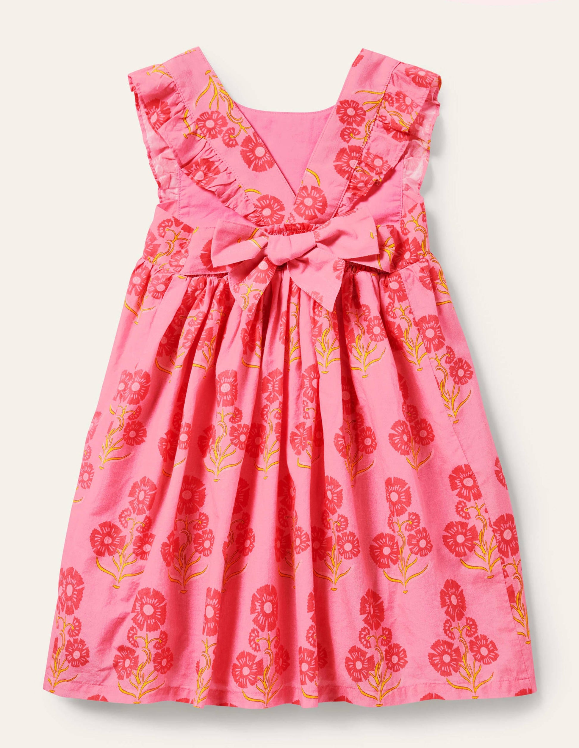 Robe avec nœud à l'arrière-Imprimé Molly Mahon floral-2