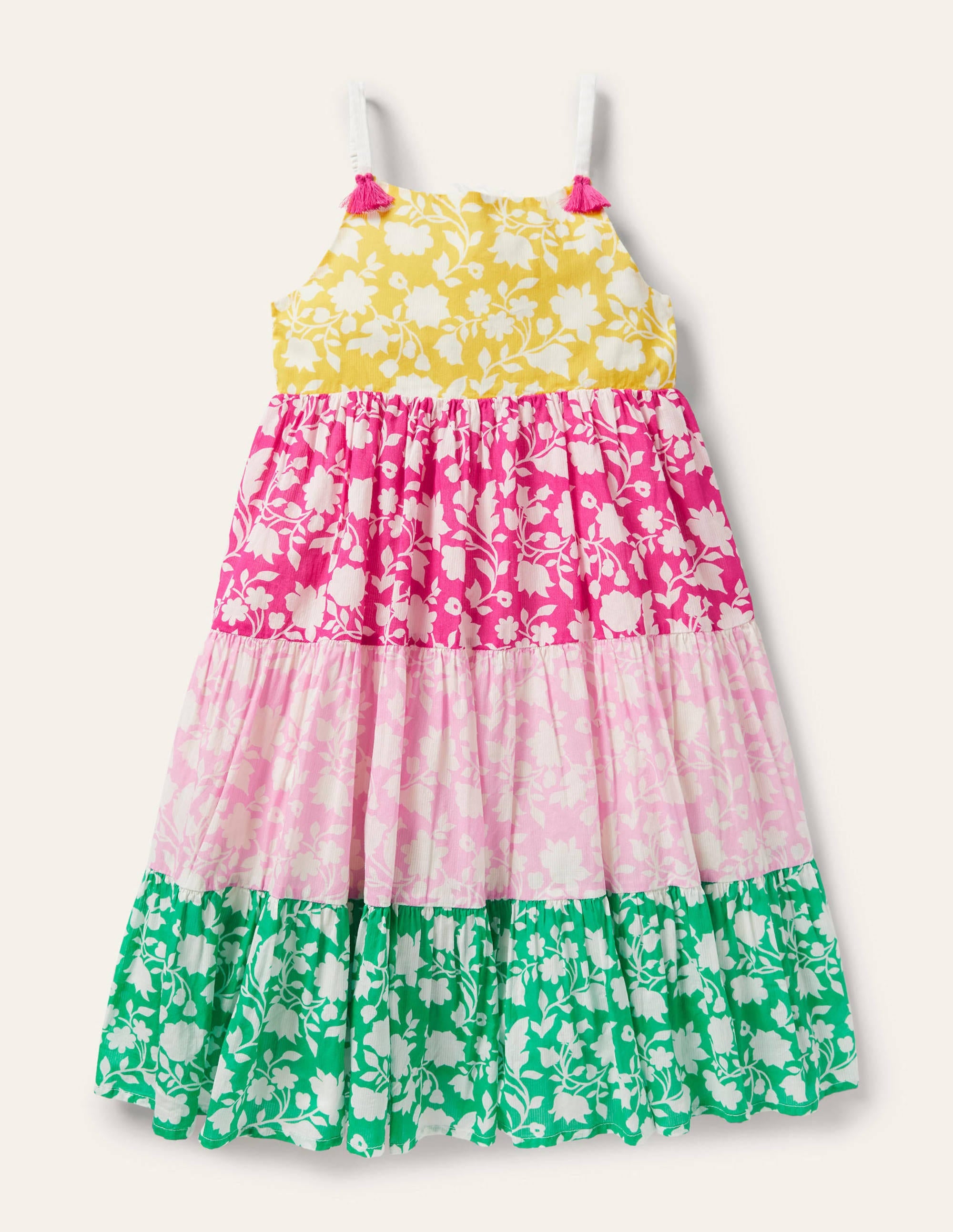 Robe d'été imprimée et volantée-Pêle-mêle multi - Image 1