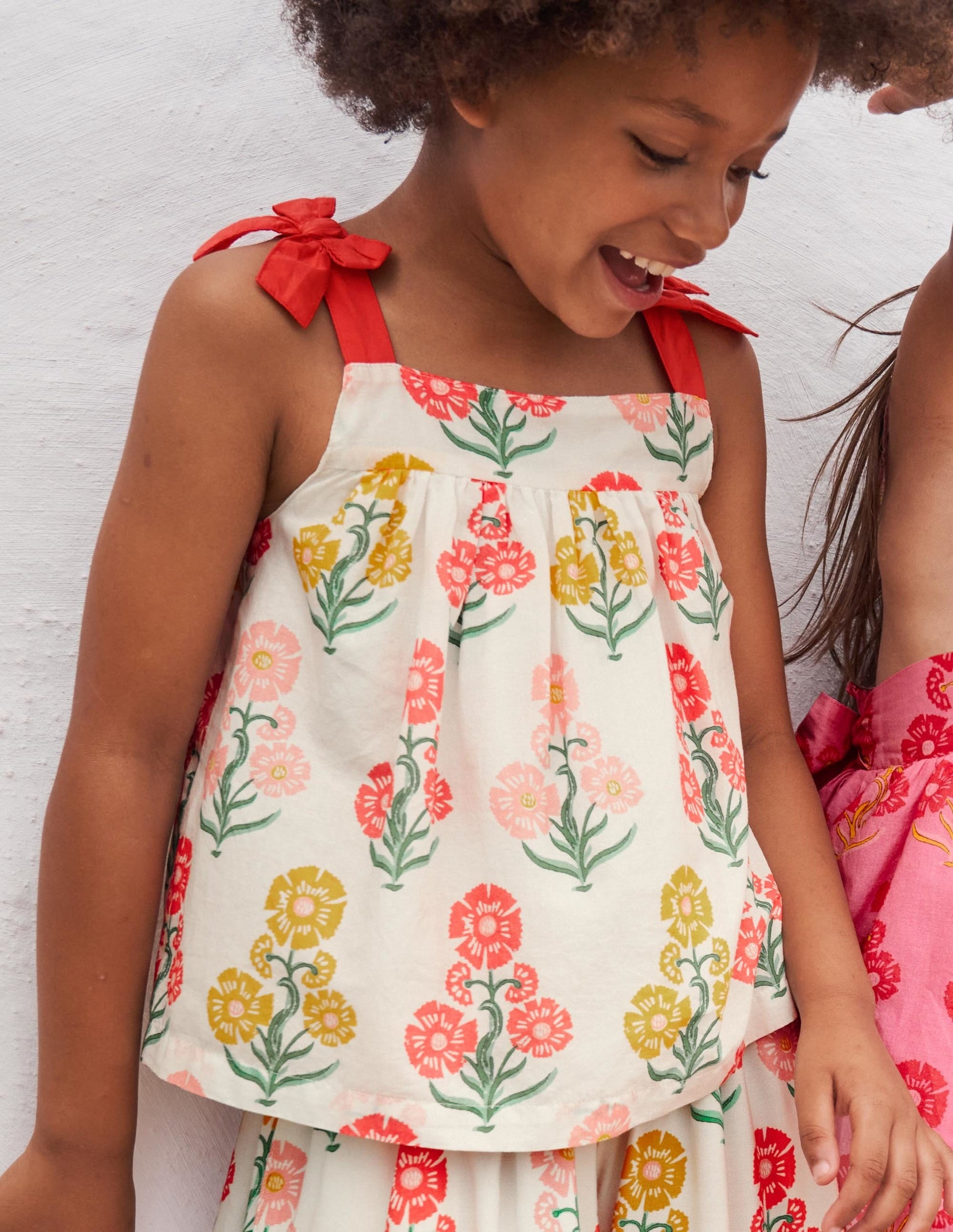 Tie Shoulder Printed Top-Molly Mahon Floral-8