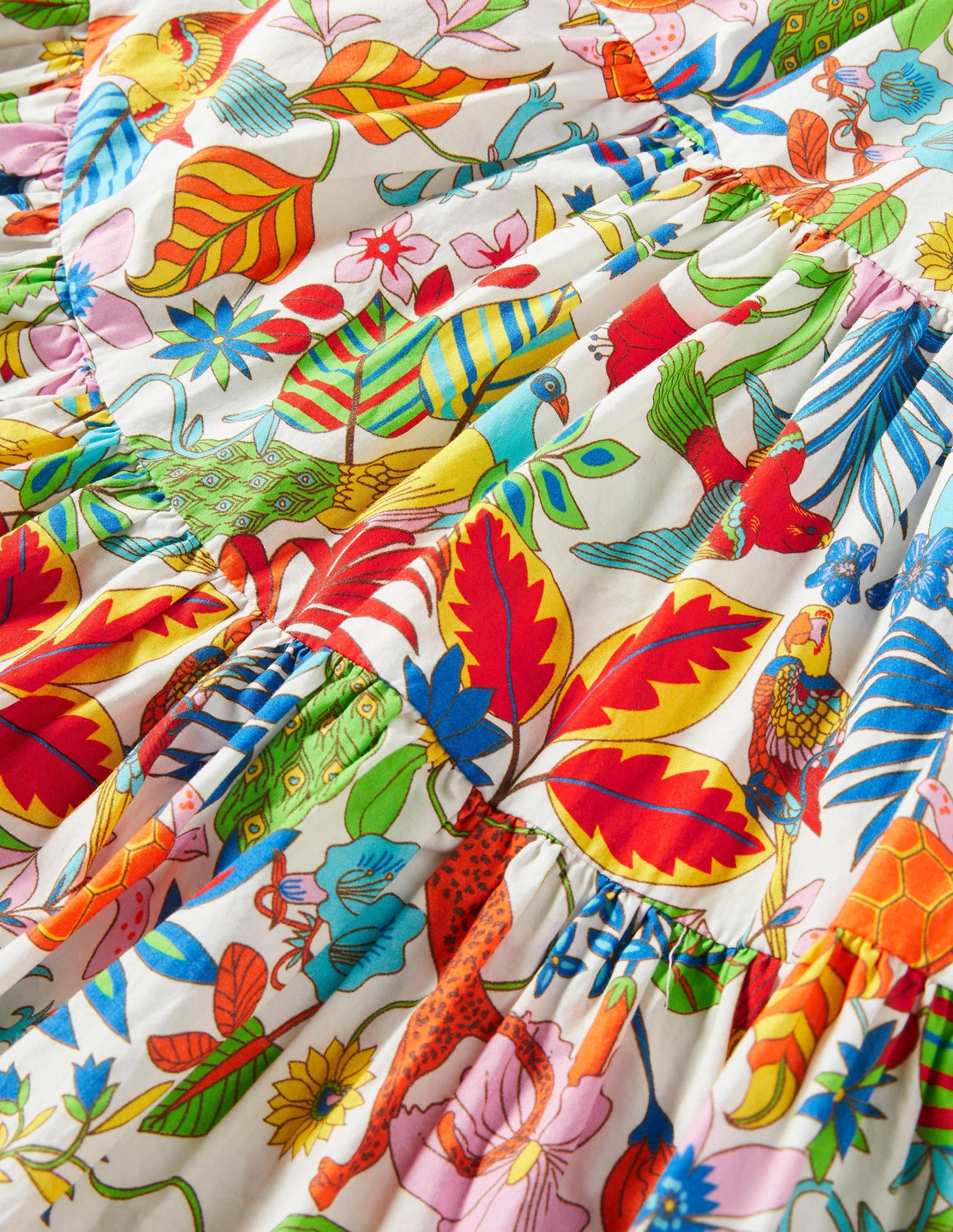 Jupe midi-Jungle exotique multi-3