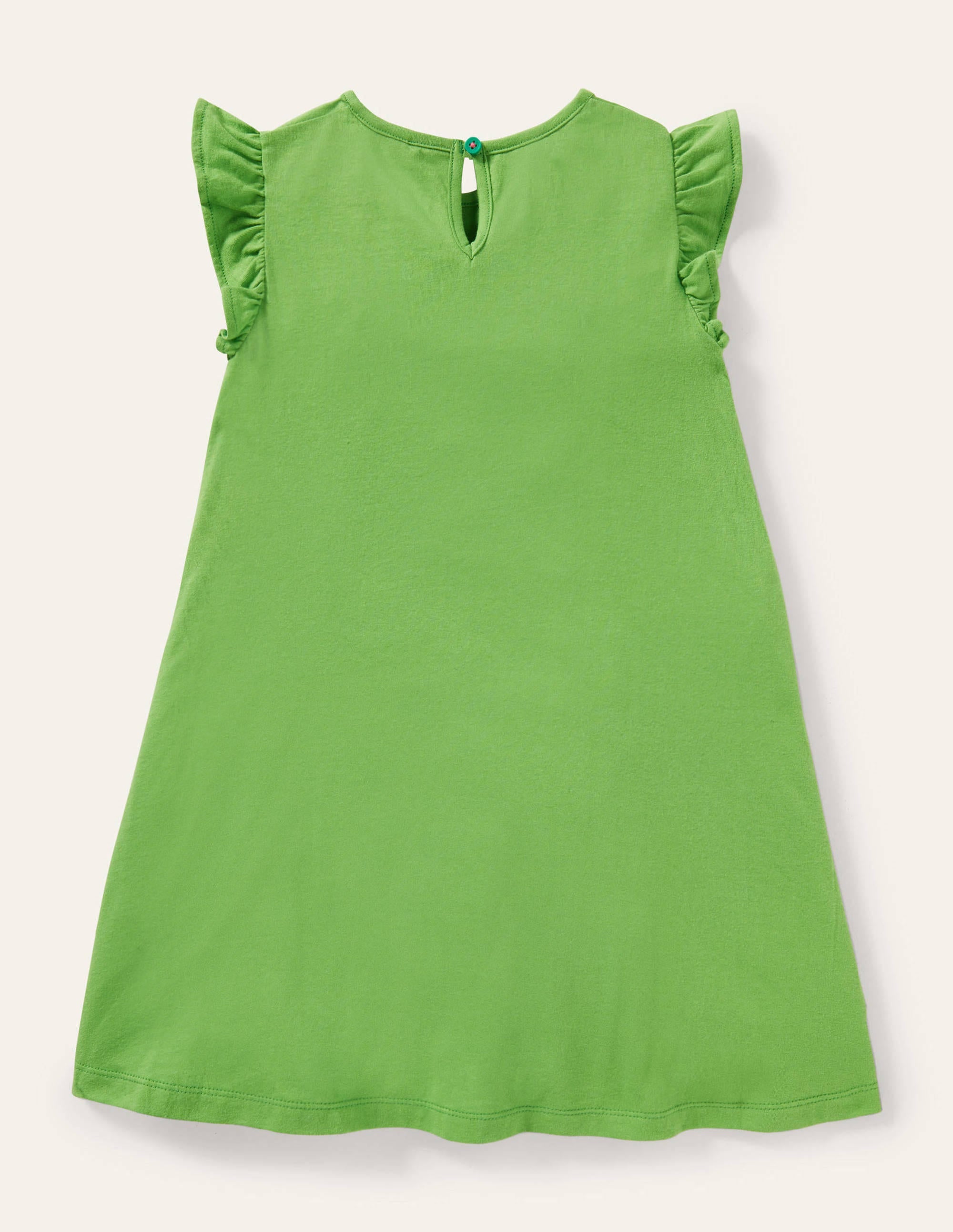 Kleid mit Rüschenärmeln und Applikation-Grünfink, Elefant - Image 2