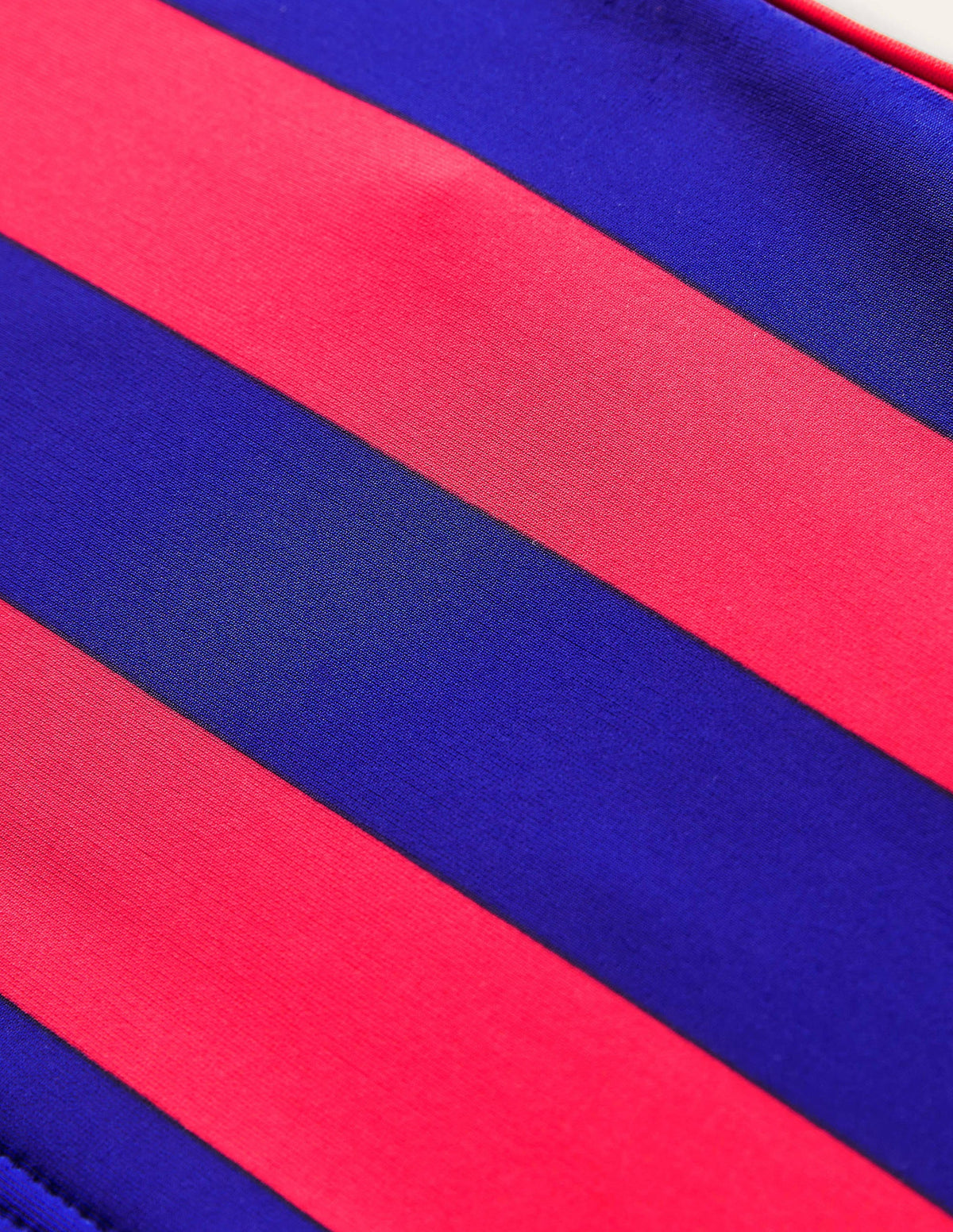 Bikini mit Knotendetail hinten-Korallenrot/Glockenblumenblau, Gestreift - Image 3