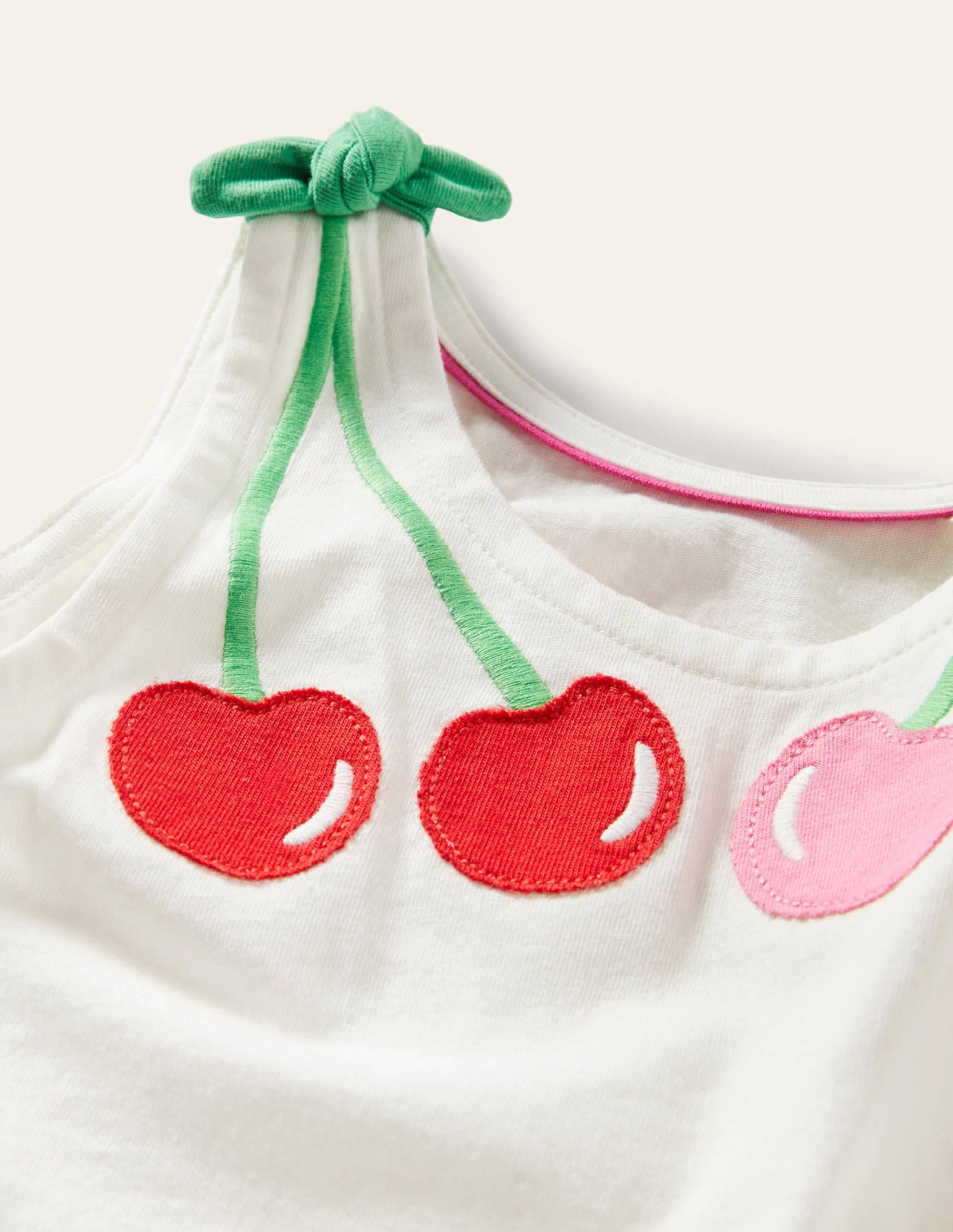 Cherry Vest Top-Ivory Cherry - Image 3