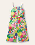 Jersey-Jumpsuit mit weitem Bein-Bunt, Tropische Früchte