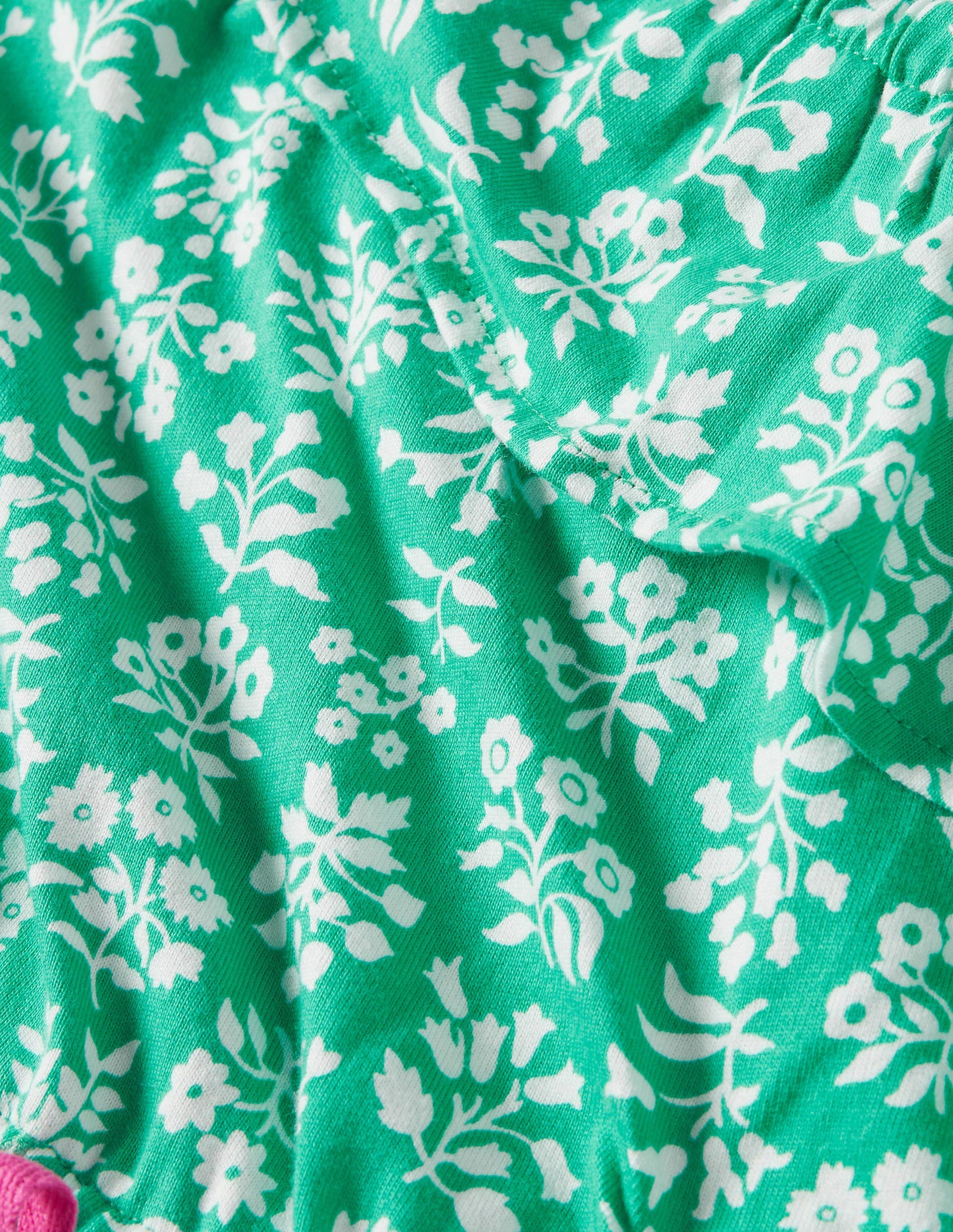 Combishort asymétrique en jersey-Motif xylographique vert tropical-3