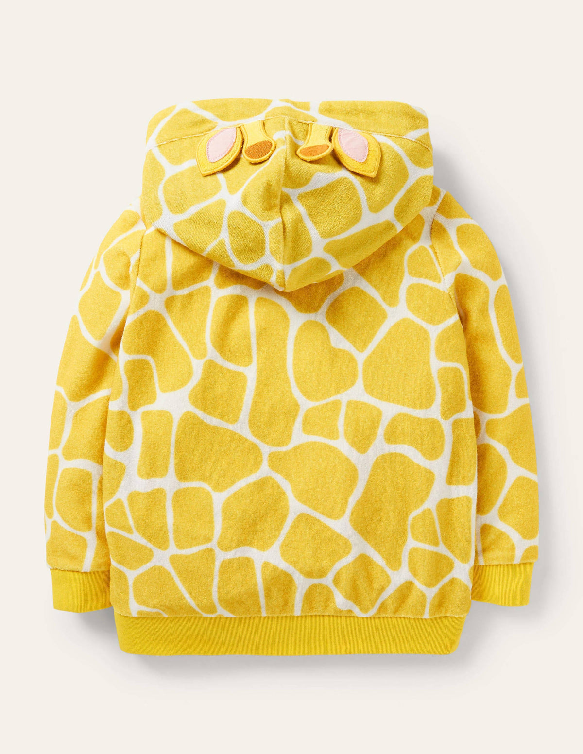 Originelle Frottee-Kapuzenjacke-Narzissengelb, Giraffe - Image 2