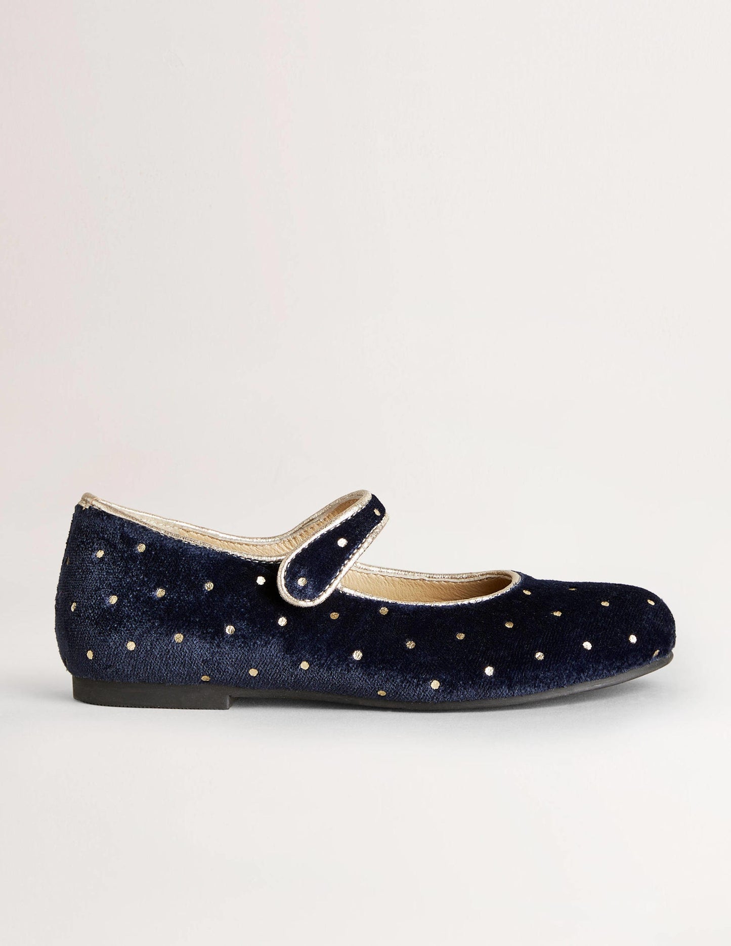 Party-Spangenschuhe-Navy, Getupft