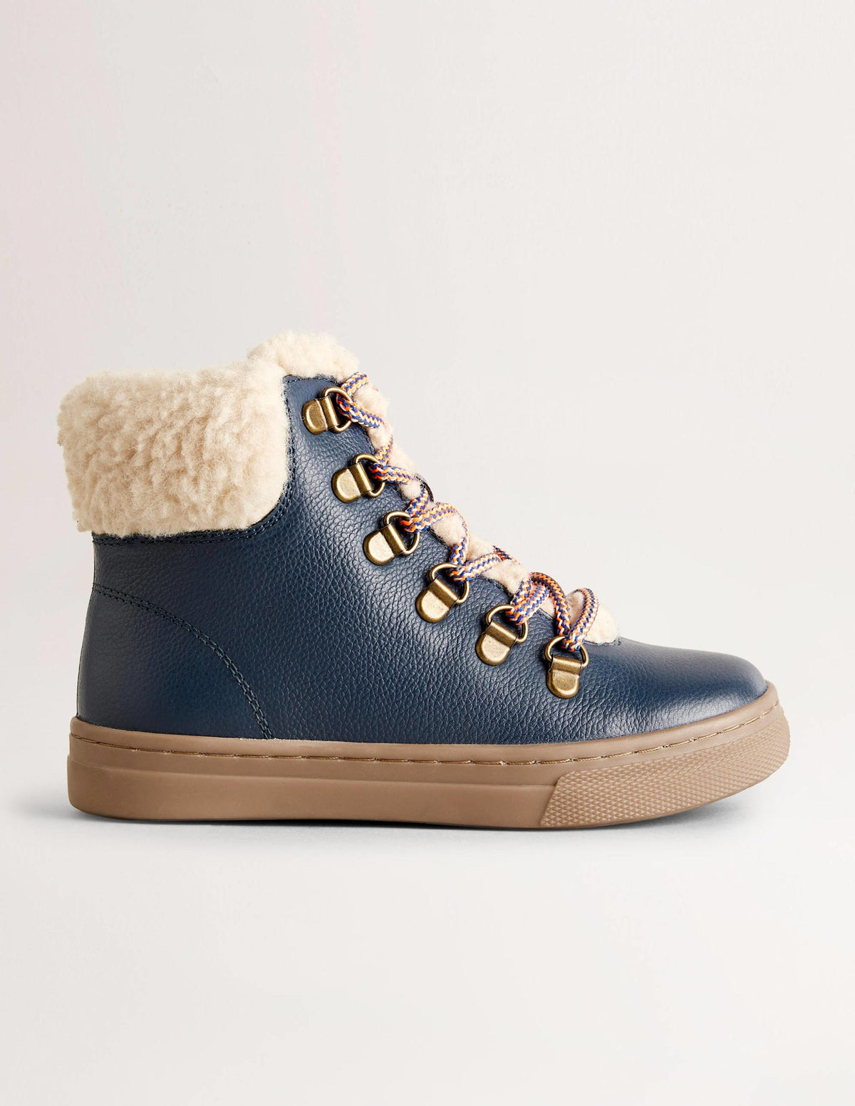 Schnürstiefel aus Leder-Marineblau - Image 1