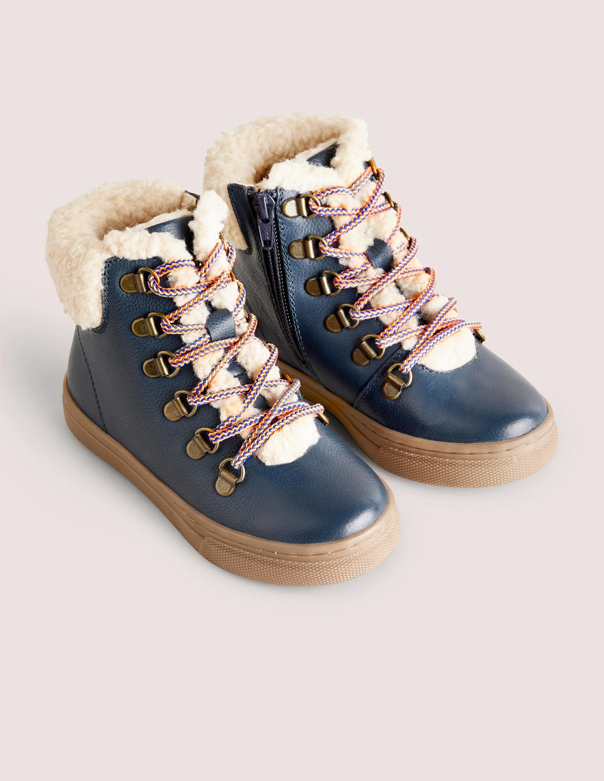 Schnürstiefel aus Leder-Marineblau - Image 2