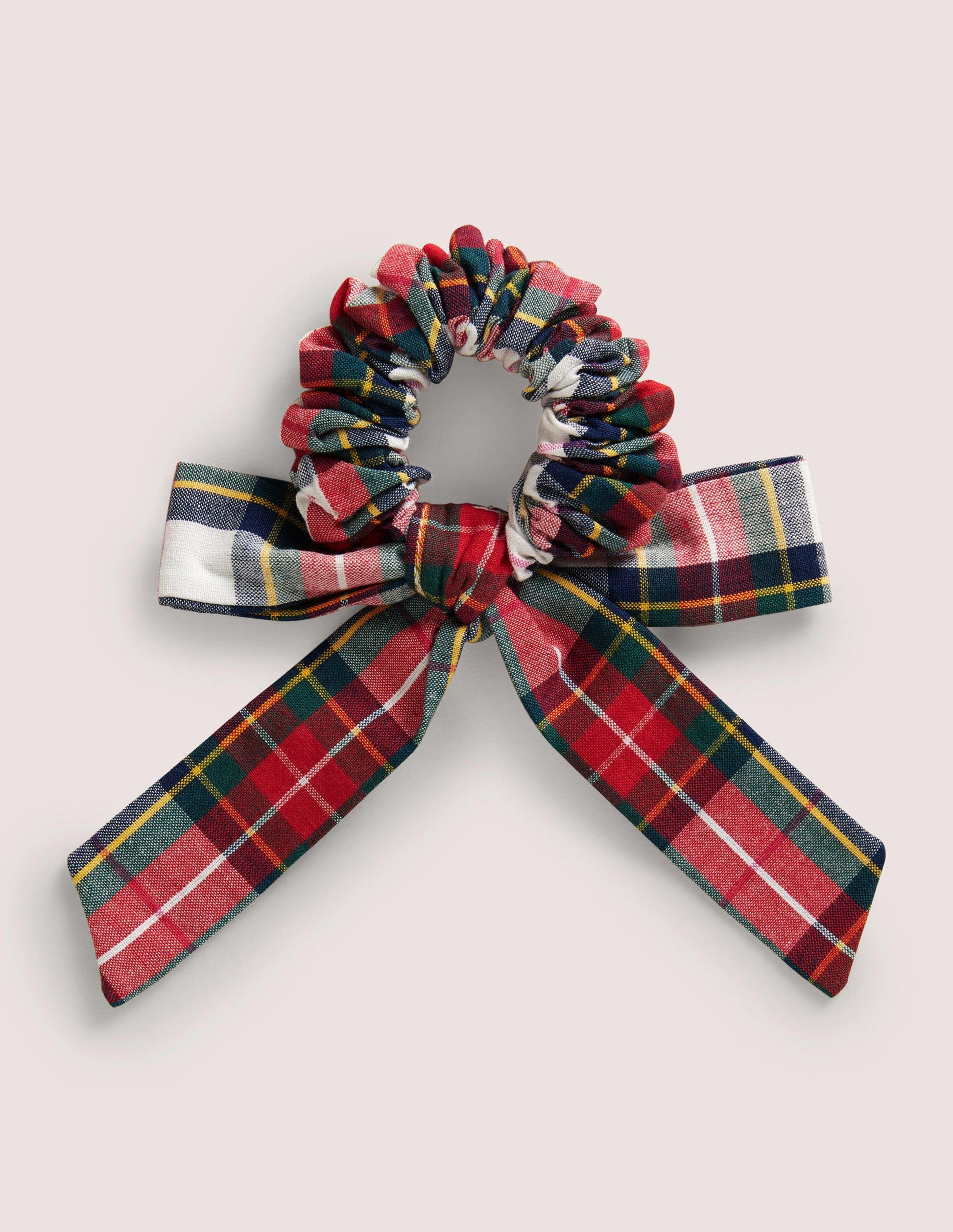 Scrunchie mit Schleife-Bunt, Kariert-2