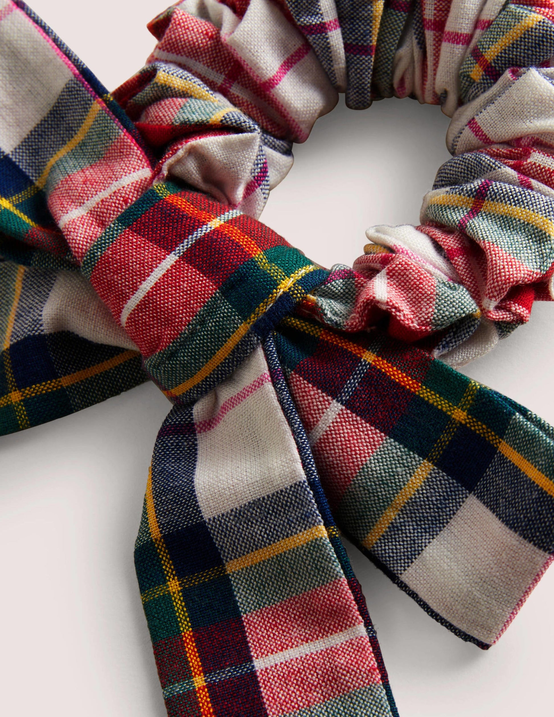 Scrunchie mit Schleife-Bunt, Kariert-3