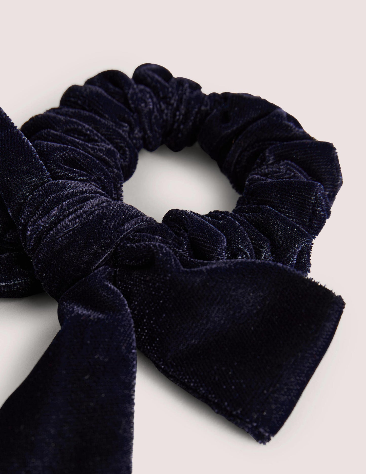 Scrunchie mit Schleife-Navy, Samt