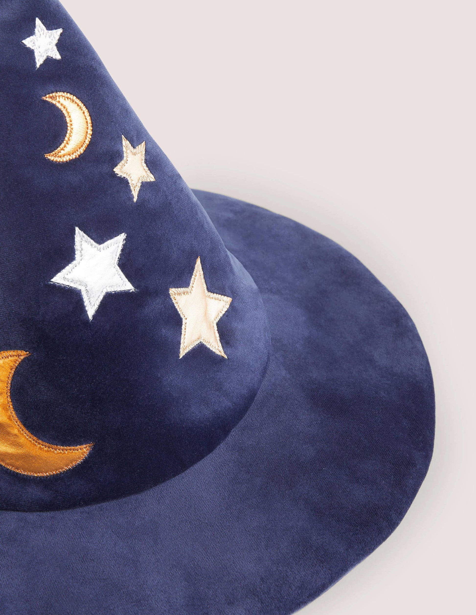 Navy Stars Appliqué Witch's Magical Hat-Navy, Sterne-2
