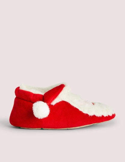 Weihnachts-Hausschuhe-Rot, Weihnachtsmann-1
