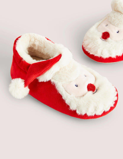 Weihnachts-Hausschuhe-Rot, Weihnachtsmann-3