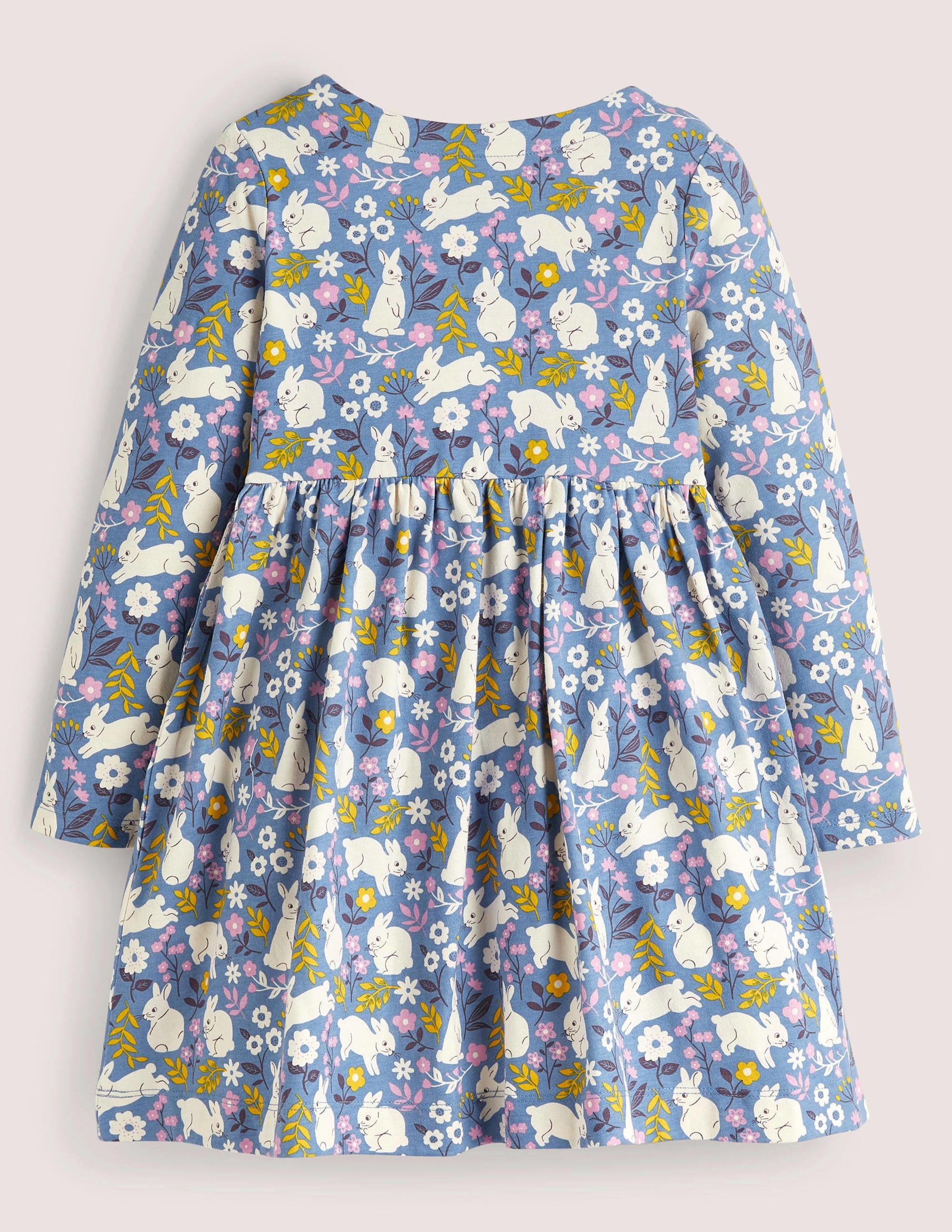 Robe en jersey fun à manches longues-Lapin bleu Côte d'Azur - Image 2