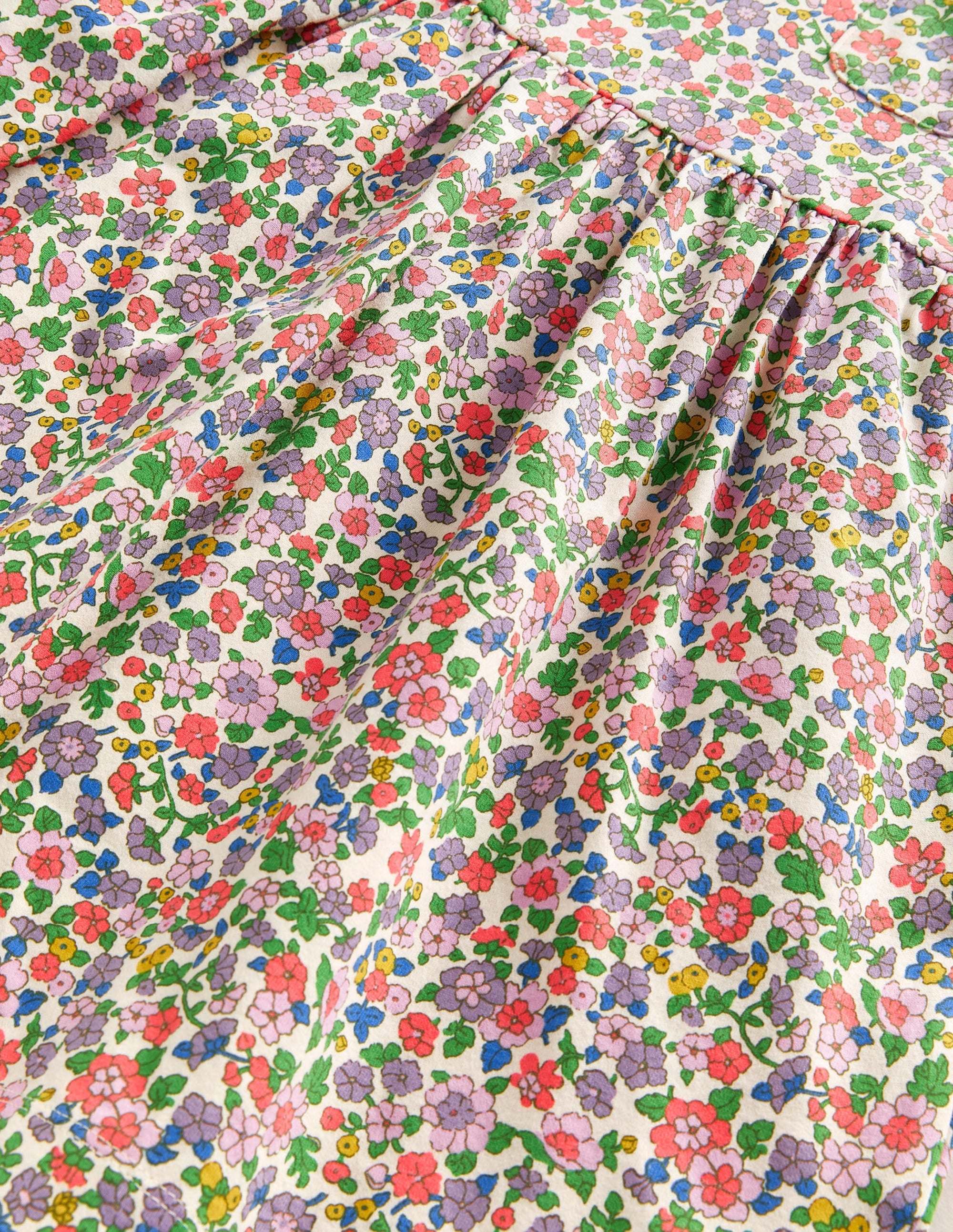 Robe en jersey fun à manches longues-Ivoire/motif floral violet aster - Image 3