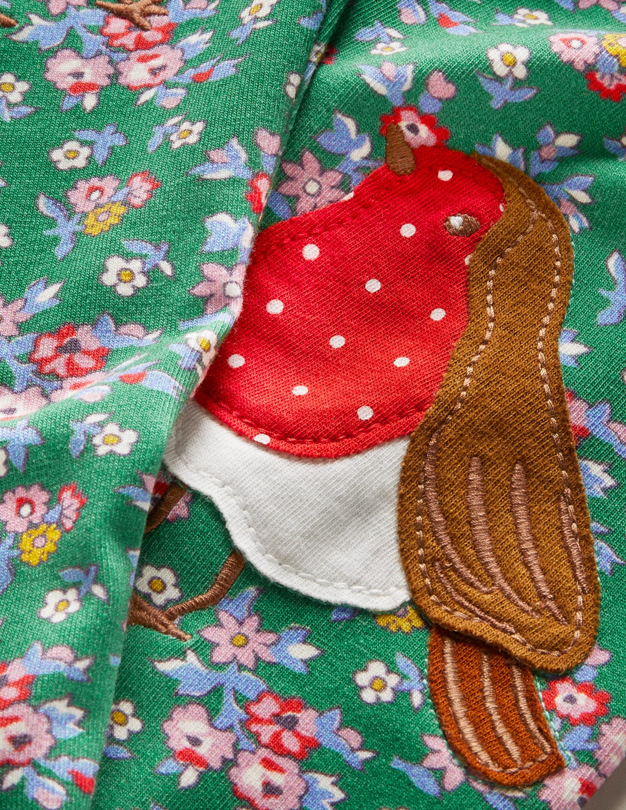 Legging fun à appliqué-Rouges-gorges vert clairière ombragée - Image 3