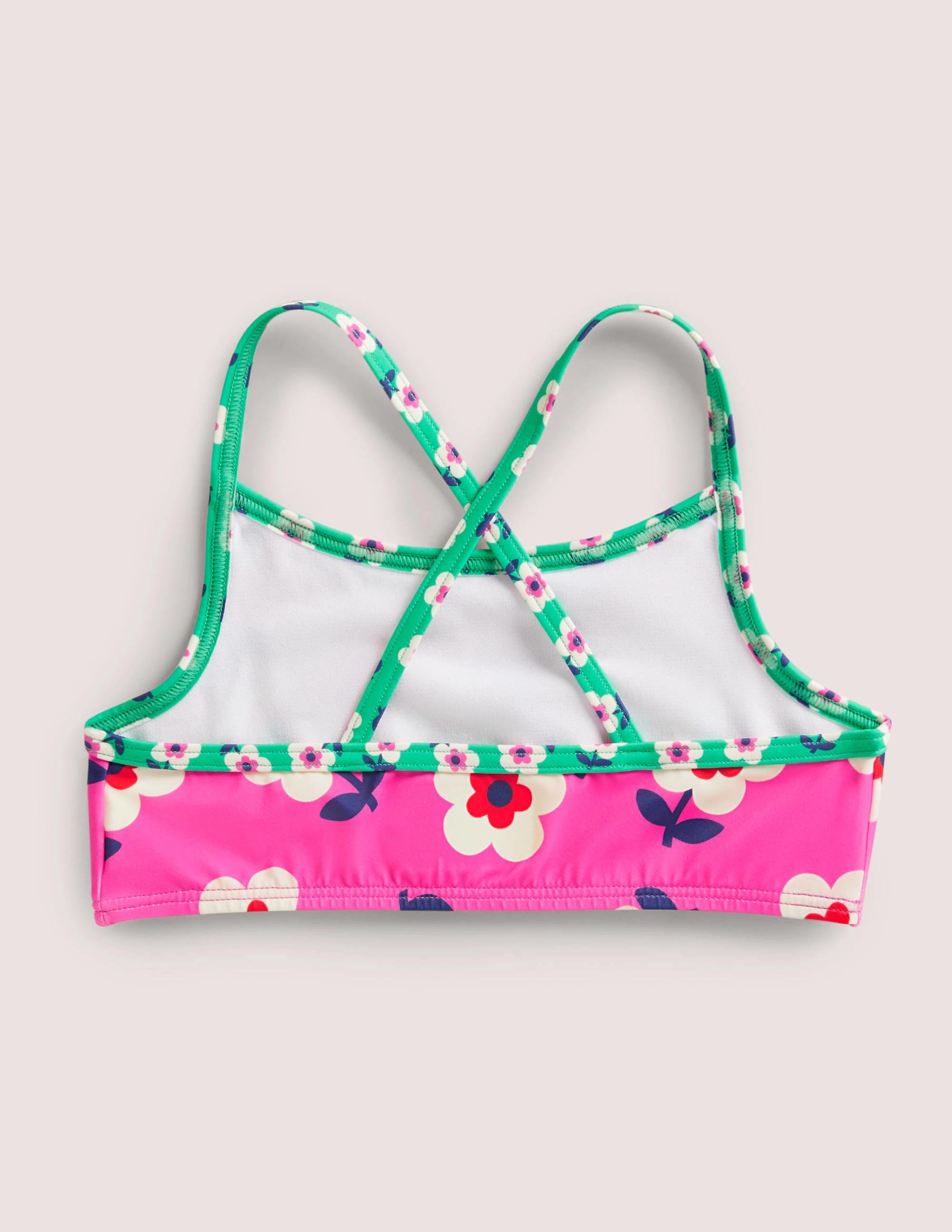 Gemustertes Bikini-Oberteil-Rosarot, Gänseblümchen - Image 2