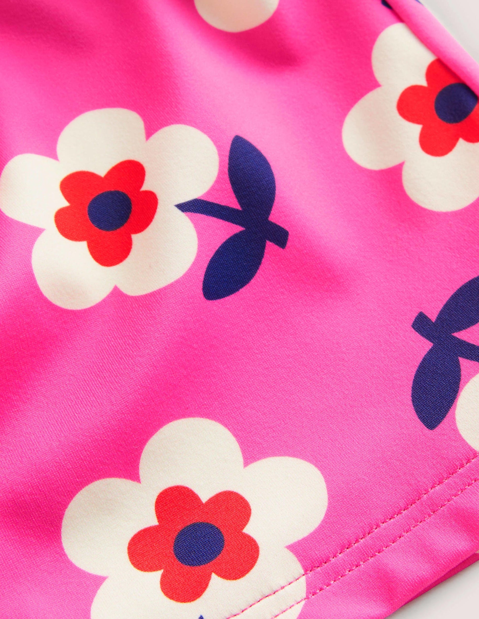 Patterned Tankini Top-Tickled Pink Daisy-3