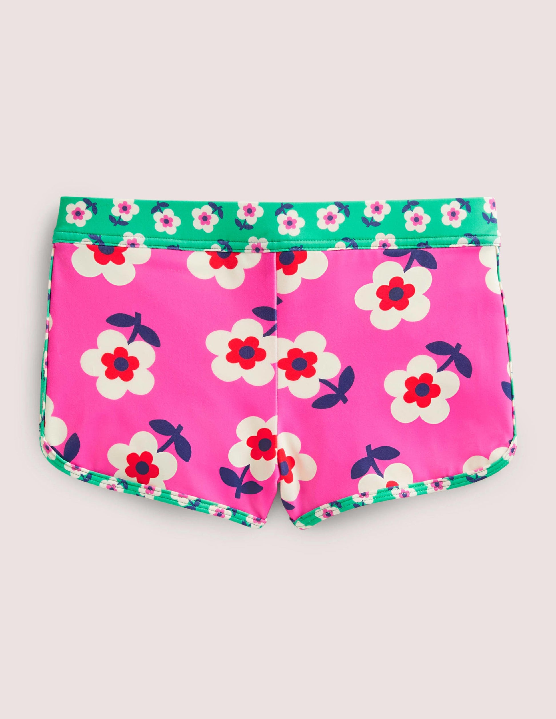 Short de bain à motif-Pâquerette rose angélique-2