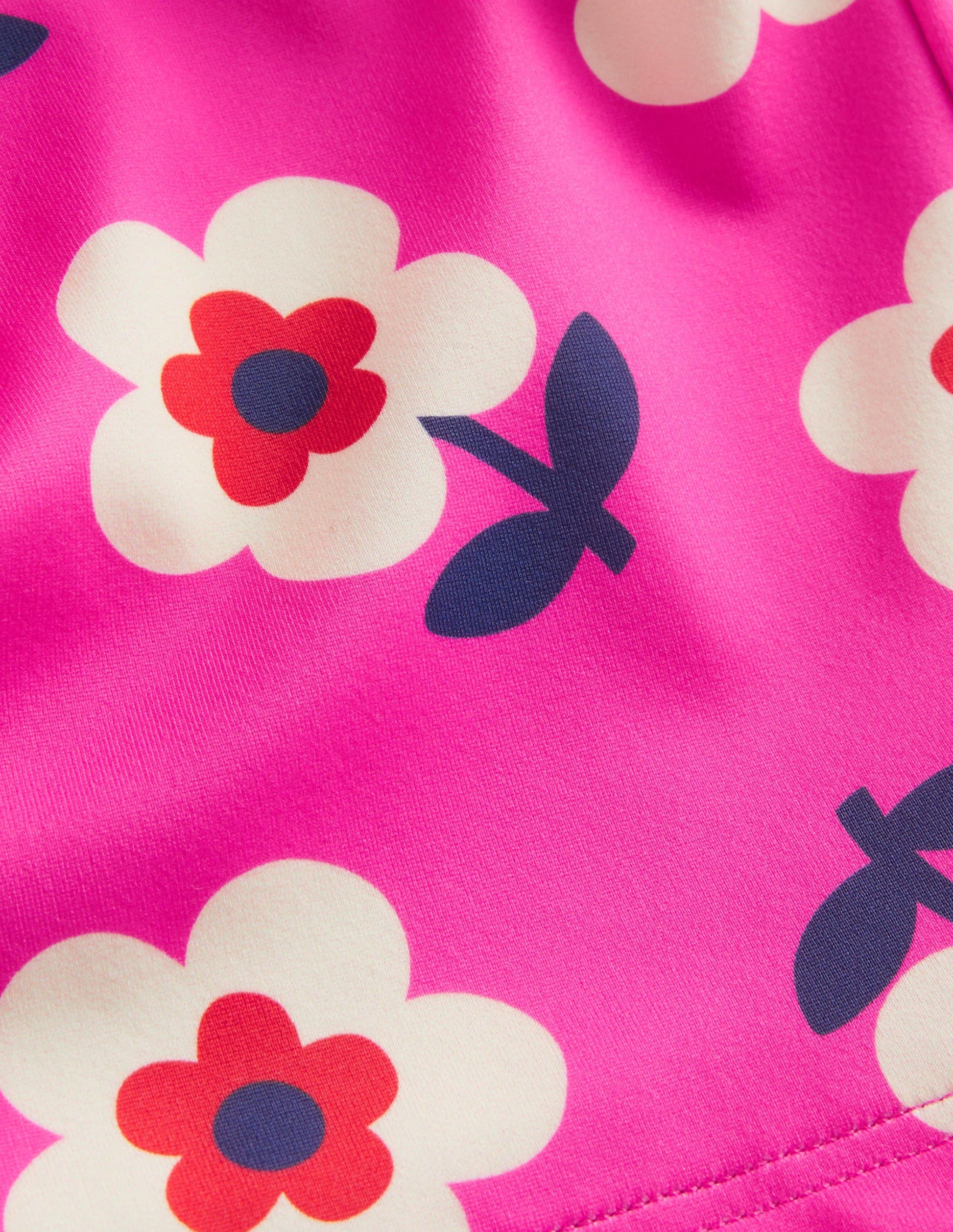 Short de bain à motif-Pâquerette rose angélique-3