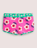 Short de bain à motif-Pâquerette rose angélique