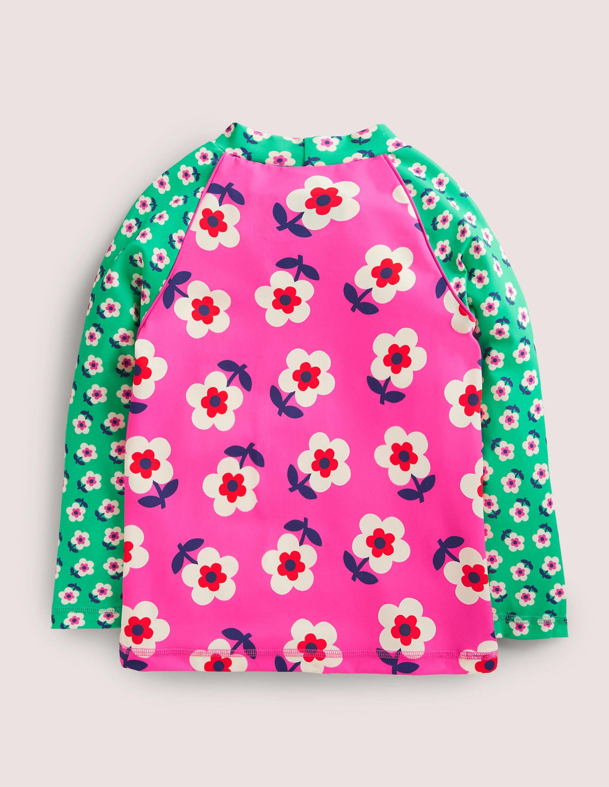 Patterned Rash Vest-Tickled Pink Daisy-2