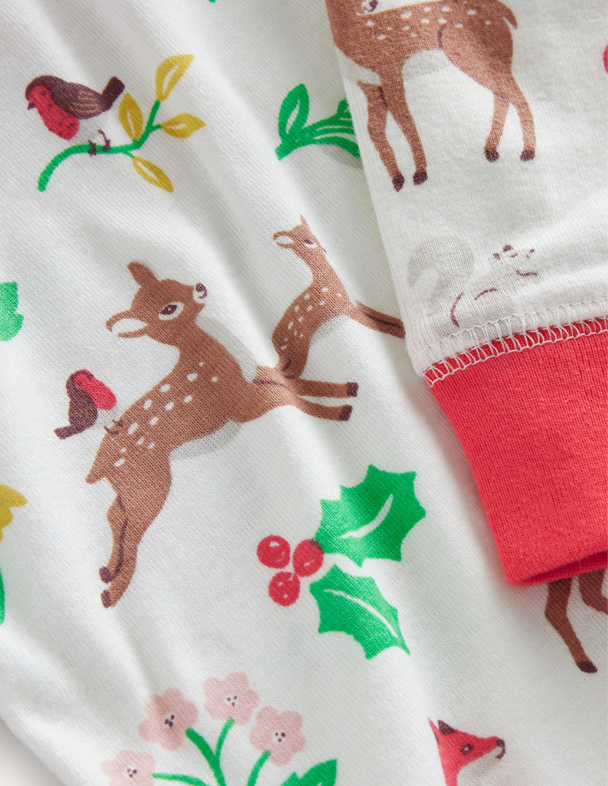 2 bas de pyjamas longs-Forêt festive ivoire - Image 3
