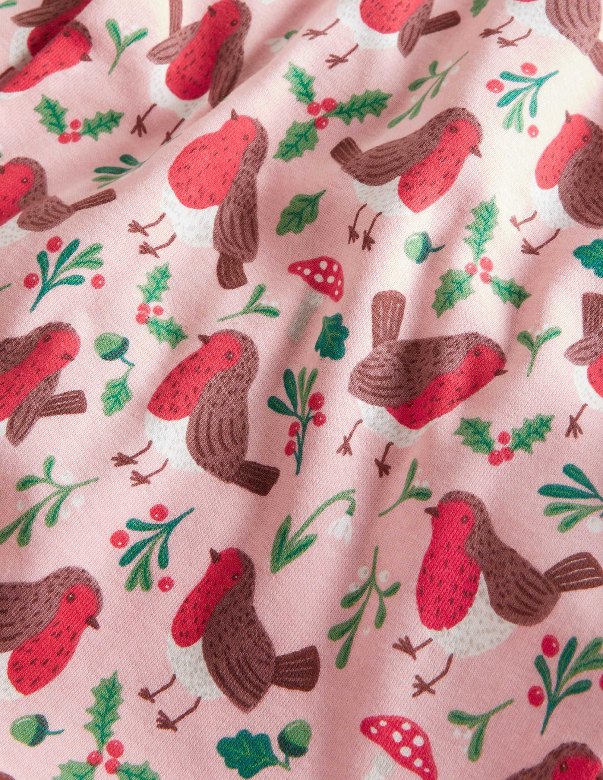 2 bas de pyjamas longs-Rouges-gorges rose boto - Image 3