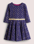 Twirly Skater Dress-Starboard Navy Gold Star