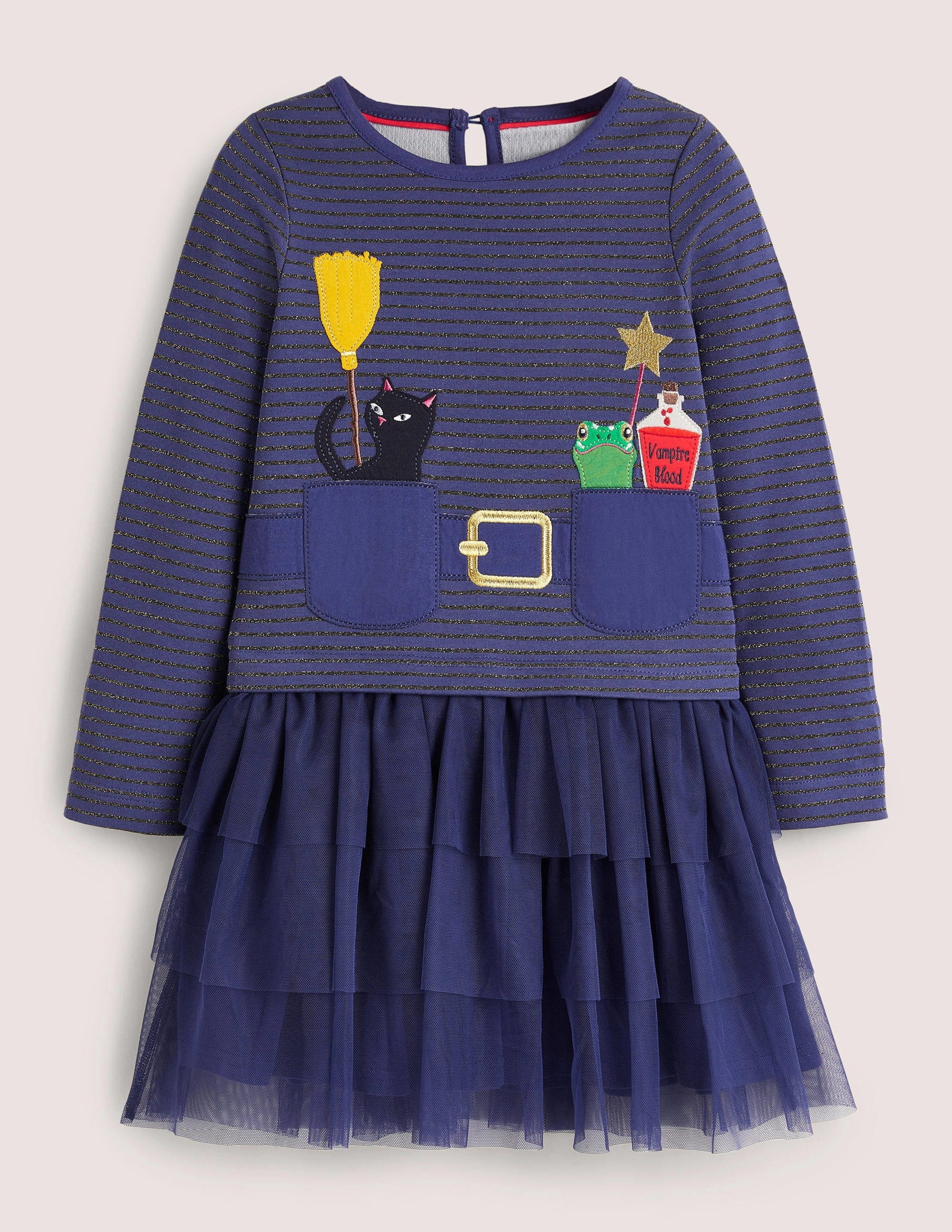 Halloween-Tüllkleid-Segelblau, Hexe-1