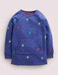 Tunique sweat-Fleurs bleu tribord
