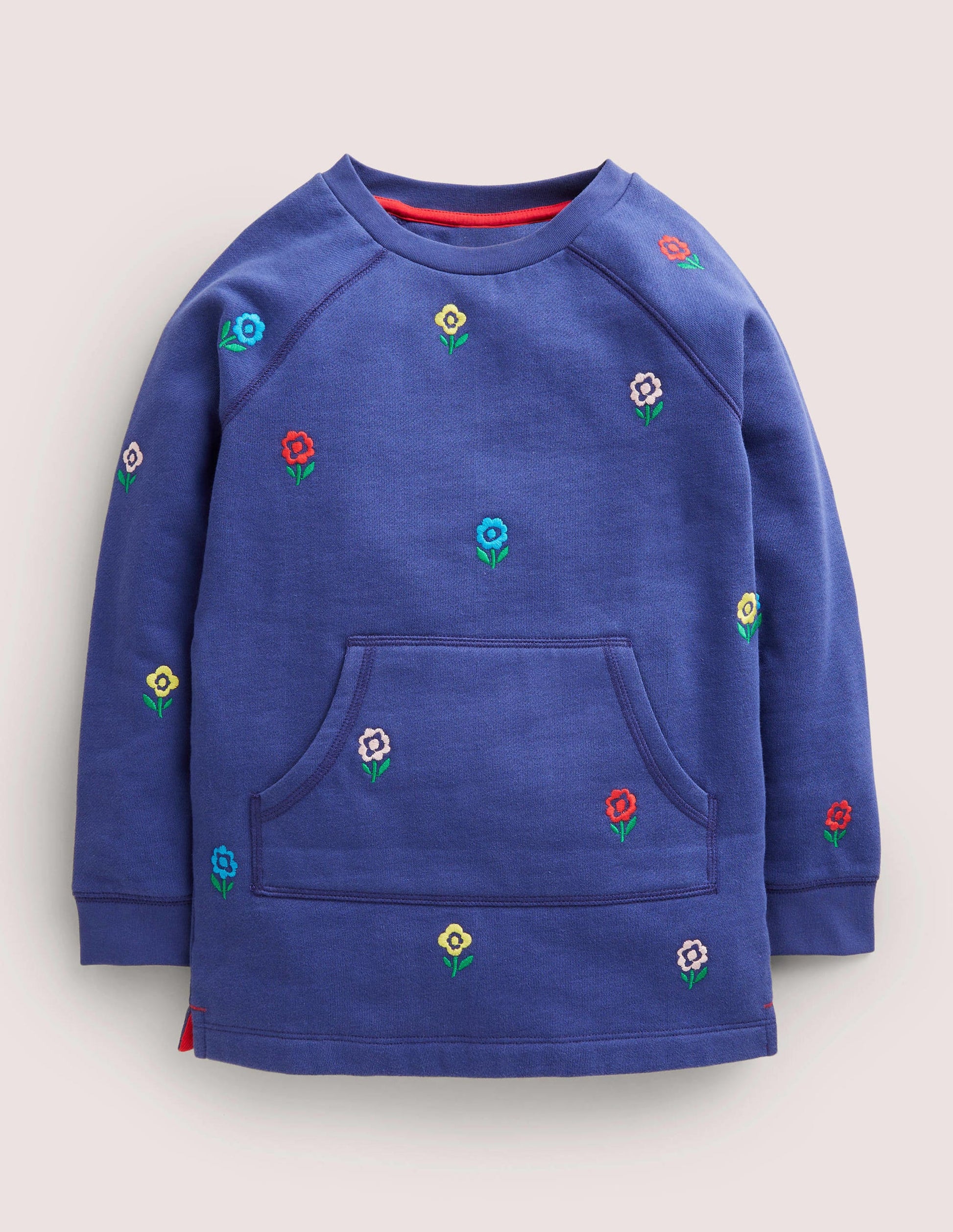 Tunique sweat-Fleurs bleu tribord-1